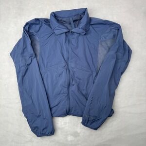 Lululemon Windbreaker Jacket 6 Blue Mesh Hooded Athletic Womens